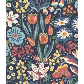 Orainege Floral Wallpaper Peel and Stick Wallpaper Boho 16.9inx118.1in Flower Contact Paper Self Adhesive Wall Paper for Bedroom Bathroom Cabinets Decor Vinyl Roll Removable