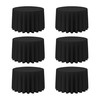 BRILLMAX 6 Pack Black Round Tablecloths 108 Inch - Circle