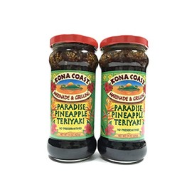 Kona Coast Paradise Salsa de piña Teriyaki 15 oz | Paquete de 2