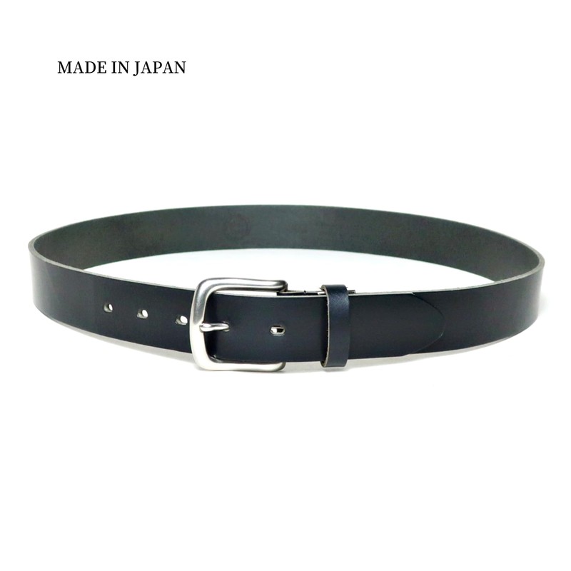 KIETH LI1003-19BLACK 1-Piece Leather Thick Belt, Wild Leather, Black, 1.4