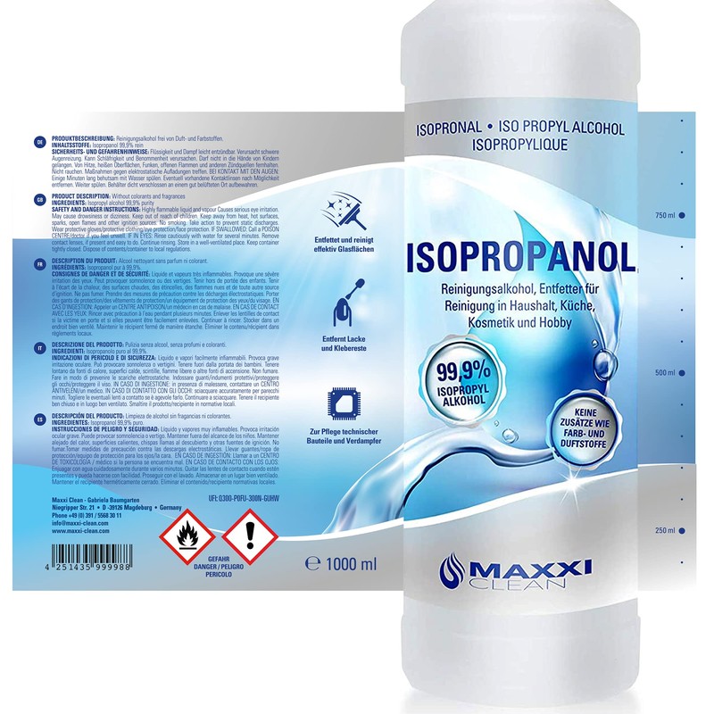 Isopropanol 99.9%, 1 litre