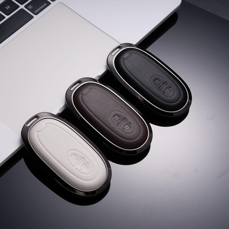 PIMOHI Suzuki Compatible Key Case, Metal, Genuine Leather, Wagon R,