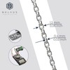 NKlaus Elegant Anchor Chain Round 925 Silver 0.9 mm Wide