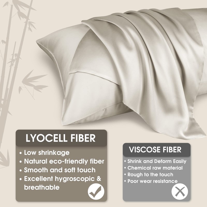 Fittia Cooling Pillow Cases for Hot Sleepers, 100% Rayon Derived