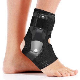 PAIGOO Ankle Support with PE Board Side Stabilisers - Adjustable Ankle Brace with Velcro Fastening for Sports Protection, Running, Basketball, Volleyball for Men and Women