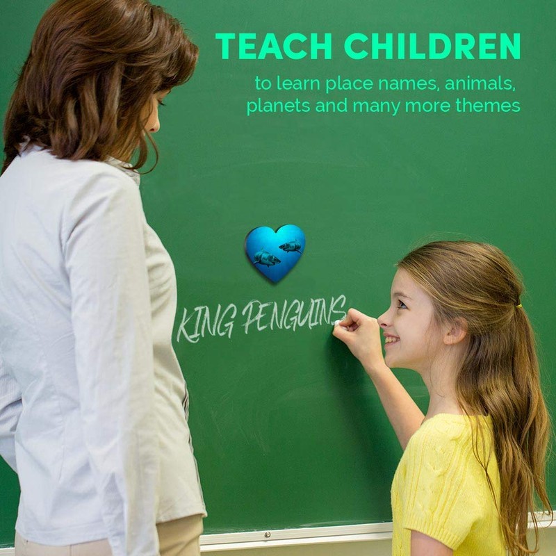 1 x Heart MDF Magnets - Great White Shark Underwater