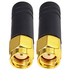 FPV Small WiFi Antenna 2.4GHz Wireless Module Omni Directional Thumb Antenna mmdvm Network Router Antenna RP SMA Male TX RX Mini RHCP Racing Drone Antenna for Multicopter WiFi USB Adapter Pack of 2