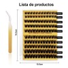 Kit De Pestañas Autoadhesivas Impermeable Y Reutilizable Diy Negro C