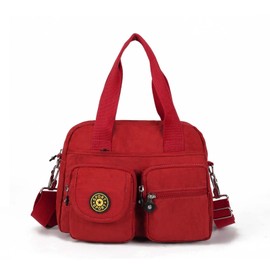 Gladdon Women's Multicolor Canvas Large Casual Hobo Shoulder Bag for Shopping Travel, red, vintage