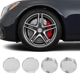 4PCS Wheel Center Caps, Chrome Snap-in Hub Cap Cover, Car Rim Center Caps with 2.13 Inch (54mm) Outer Diameter and 1.97 Inch (50mm) Inner Diameter, Universal Car Accessories(Sliver)