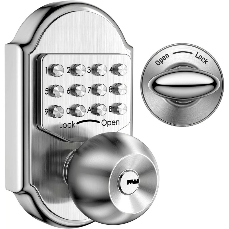 Bravex Keyless Entry Door Lock Deadbolt Keypad Mechanical Stainless Steel
