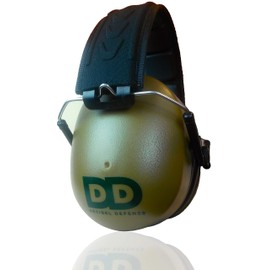 DECIBEL DEFENSE - Orejeras profesionales de seguridad de 37 dB NRR - La protección auditiva más alta y cómoda para disparar y uso industrial, la mejor protección auditiva garantizada (Verde)