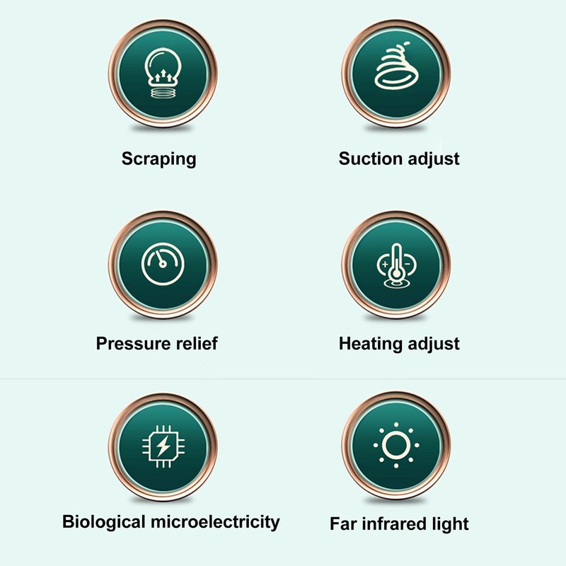 Electric Cupping Machine 6 Suction Gears Sliding Steel Ball Body