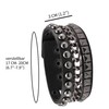 JJDreams Leather Bracelet Punk Rivets Bracelet Gothic Press Stud Wide