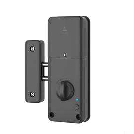 For Tuya Intelligent Invisible Door Lock, Burglar Door Lock, Electronic Smart Lock App Card/APP Unlock, Invisible Door Lock, Deadbolt (Black)