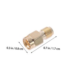 KOMBIUDA 2 Pcs Antenna Adapter SMA Adapter SMA Male Adapter Golden