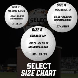 SELECT Numero 10 Soccer Ball, White/Black NFHS V25, Size 5