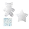 Kawada 80-30031 Perler Beads Shape Plate Set, Bear and Star