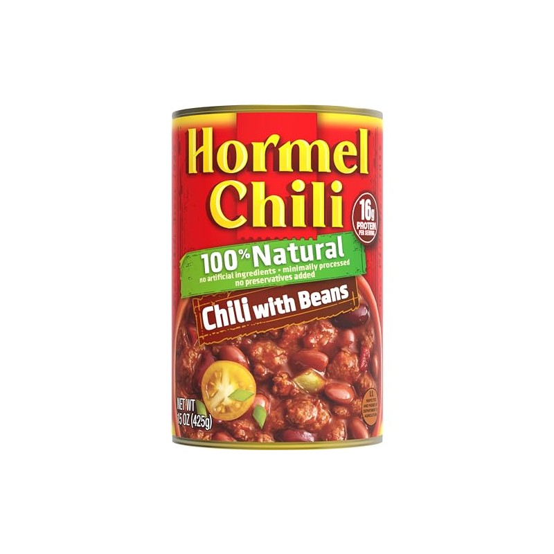 HORMEL Natural Chili with Beans, 15 Ounce (Pack of 12)