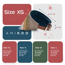 AMIKOO | Kit Collar para Perro + Bandana | Océano Azul | Diseño Artesanal | Hecho de Piel de Nopal | Compra con Causa | Accesorios para Perros | Talla XS