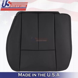 u.s autoseatcover inc. 2005 to 2009 For GMC Envoy Driver Side Bottom Genuine Leather Seat Cover Black