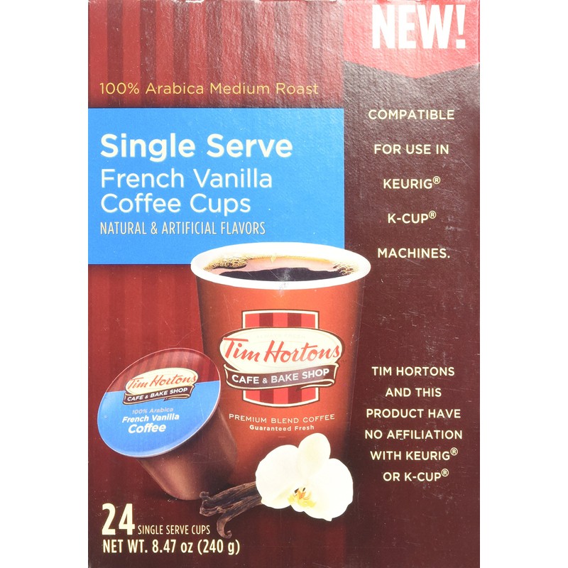 Tim Hortons French Vanilla Coffee 72 Count