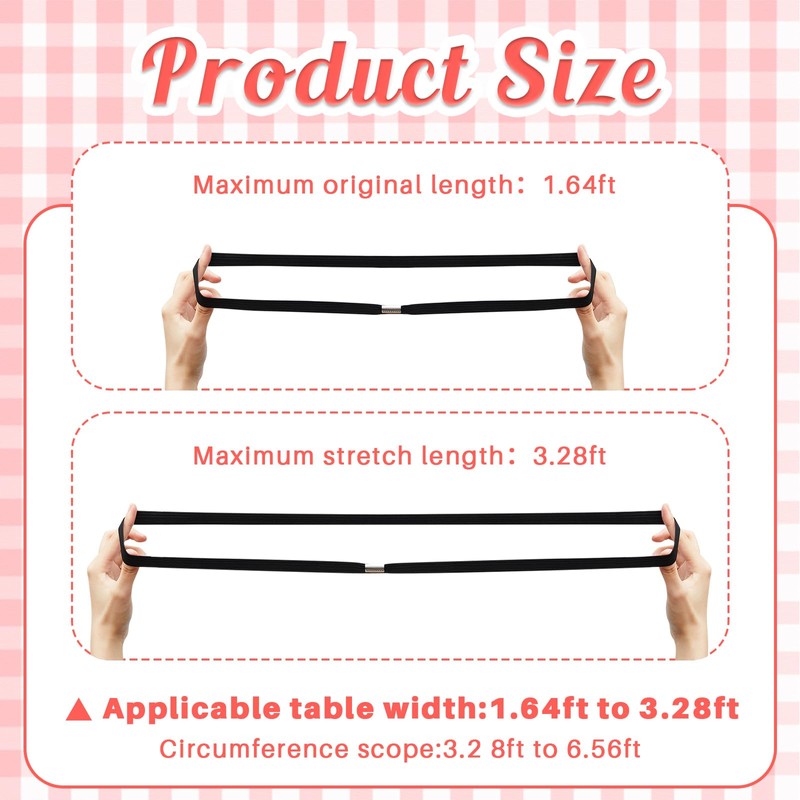 Riakrum Table Bungees Tablecloth Strap Band Tablecloth Bungee Cord to