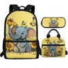 Tongluoye Elephant Kids Backpack With Lunch Box for Girls 8-10