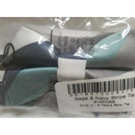 the littlest prince Boys Bow tie Sage & Navy Stripe New The Littlest Prince Up To 8 Years