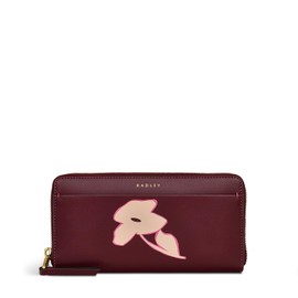 RADLEY London Liverpool Lane Bloom Protect Women's Large Leather RFID Zip Around Wallet, Merlot