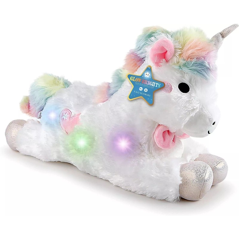 FAO Schwarz 15” Unicorn Plush Stuffed Animal with LED Lights