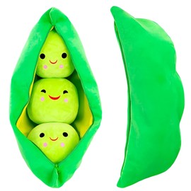 Giant Peas in A Pod Plush Toy Pea Pod Pillow Cute Pea Stuffed Toys Plant Doll Various Sizes (Green Beans,35.4''/90cm)