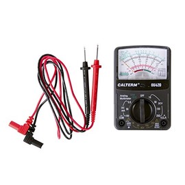 Calterm 66420 Multímetro analógico eléctrico, 5 funciones y 12 rangos, 300 V CACC                                                                     