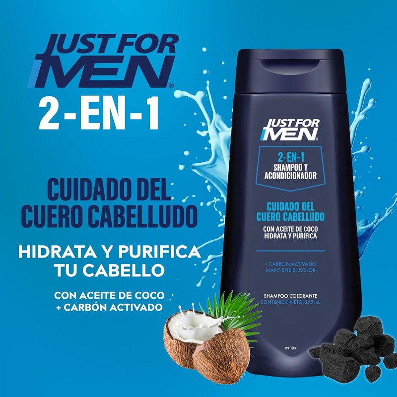Just For Men Shampoo y Acondicionador 2 en 1 Cuidado