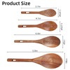 NICENEEDED Measuring Spoons Set of 4, Natural Acacia Wooden Measuring