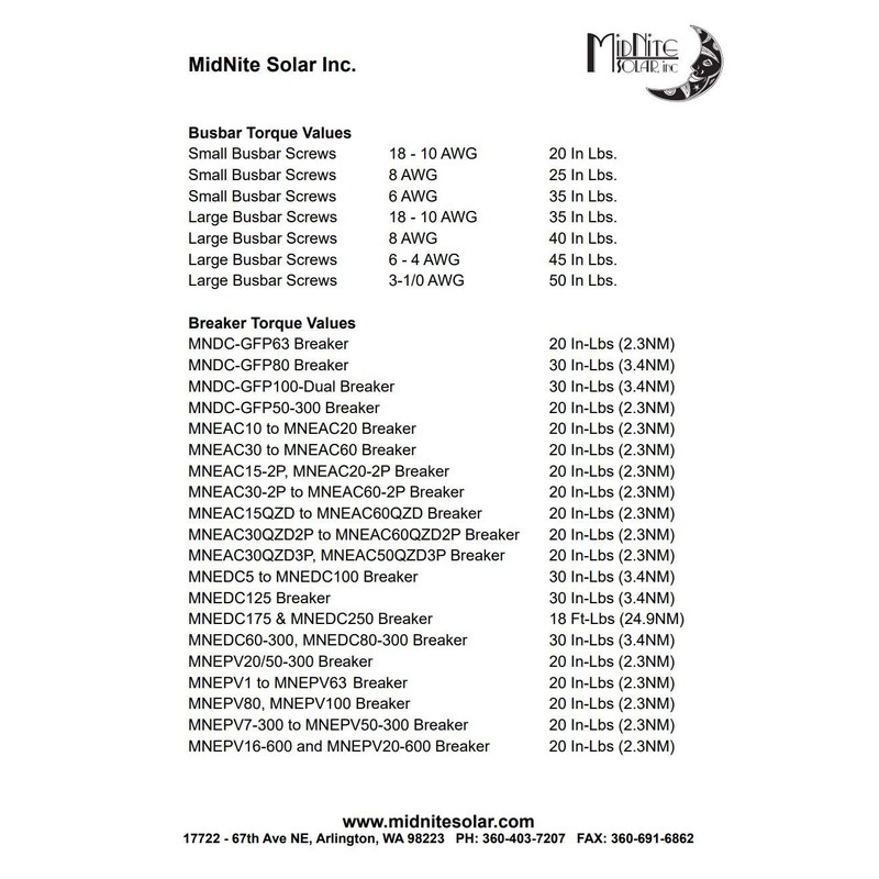 MidNite Solar MNEPV8 Circuit Breaker 150VDC 1-Pole