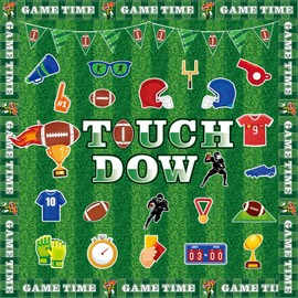 gisgfim 68Pcs Football Bulletin Board Decoration with Background Paper & Banner Football Touch Down Cut-Outs Sport Bulletin Board Decoration for School Classroom Game Day Bulletin Board Party Supplies