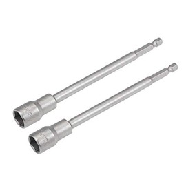 uxcell 2 Pcs 1/4" Quick-Change Hex Shank 13mm Magnetic Nut Setter Driver Drill Bit, 150mm Length, Metric