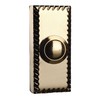 Byron Wired Bell Push Flush Mounted - Silver/ Brass