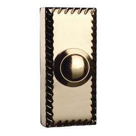 Byron Wired Bell Push Flush Mounted - Silver/ Brass
