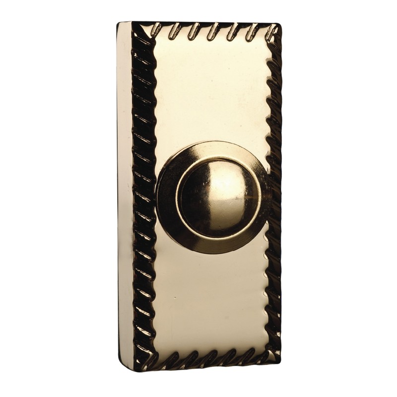 Byron Wired Bell Push Flush Mounted - Silver/ Brass