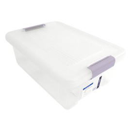 Libbi Lou Plastic Storage Box with Lids | Stackable Clear Containers for Kitchen, Office, Crafts, Tools & Household Essentials 12 Litre (2 Set)