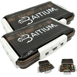 XTRAseal Waterproof Fishing Tackle Box Organizer, Tackle Boxes With Dividers, Tacklebox for Fishing, 3600 3700 Tackle Tray, Fishing Gear (2 PACK 3600 (Tray Size : 10.6" x 6.7" x 2"))