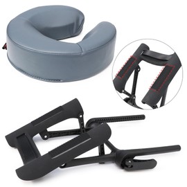 Master Massage Deluxe Adjustable Ergonomic Dream Face Cradle and Universal Face Cushion -Face Pillow Set - Massage Table-Massage Chair Headrest Platform Set (Royal Blue)