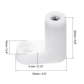 PATIKIL PCB Board Mounting Feet, 30 Pack L Type Insulated PCB Spacer Plastic Motherboard Standoffs Foot Spacer with Screws
