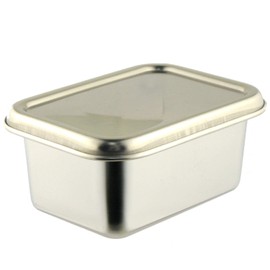 Nagao Tsubame Sanjo Deep Combination Bat Set, 4.8 inches (12.2 cm), With Lid, Square Storage Container, 18-8 Stainless Steel, M0, Made in Japan
