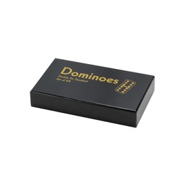 Double Six Professional Dominoes - White with Black Dots, Case Color May Very
