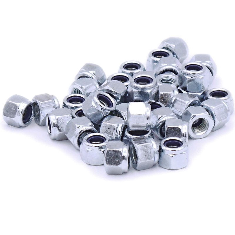 M6 (6mm) Nyloc Hex Nut (Type-P) - Steel (Pack of