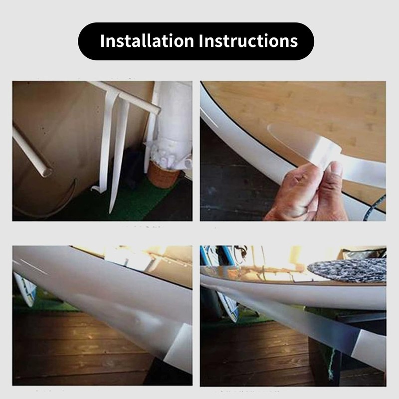 BORDSTRACT 2 PCS PVC Paddle Board Surfboard Rail Tape, 3.5"
