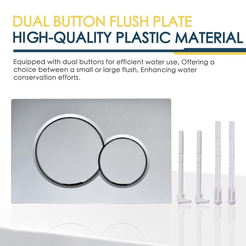 Stylish Dual Button Flush Plate for Geberit 115.770.21.5 Actuator Plate